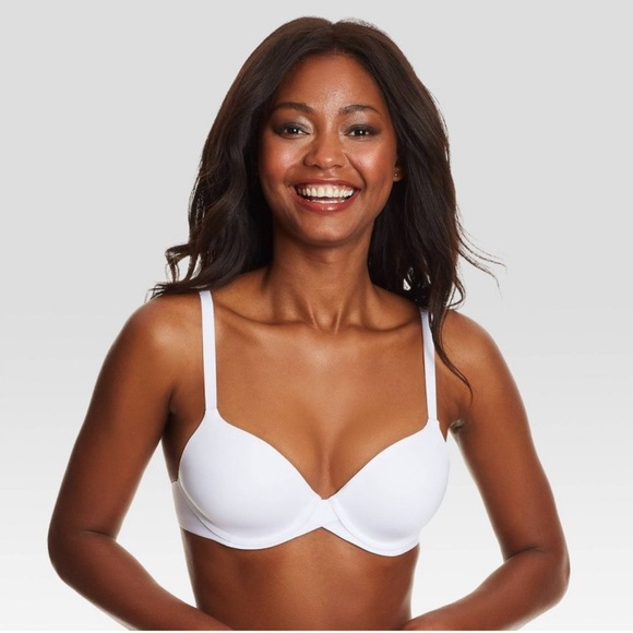 Maidenform One Fabulous Fit 2.0 Tailored Demi Bra White 36B NWT - Picture 1 of 5